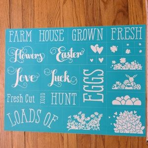 New chalk couture farmhouse Easter eggs fresh cut flowers retired